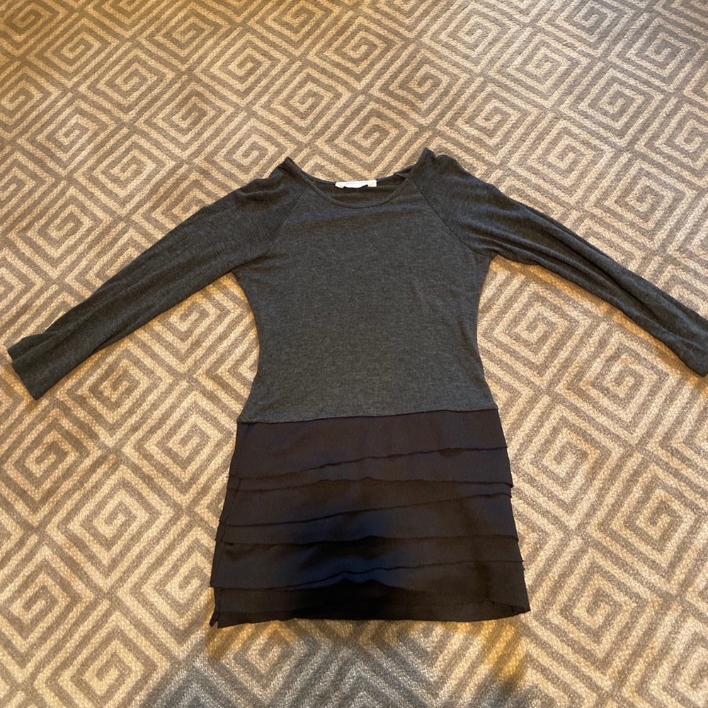 Long Sleeve Dress with Layered Skirt